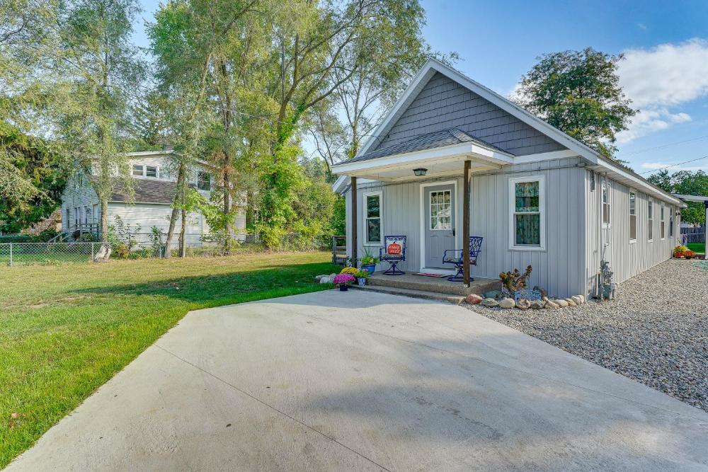 Wayland Retreat with Deck Walk to Downtown!